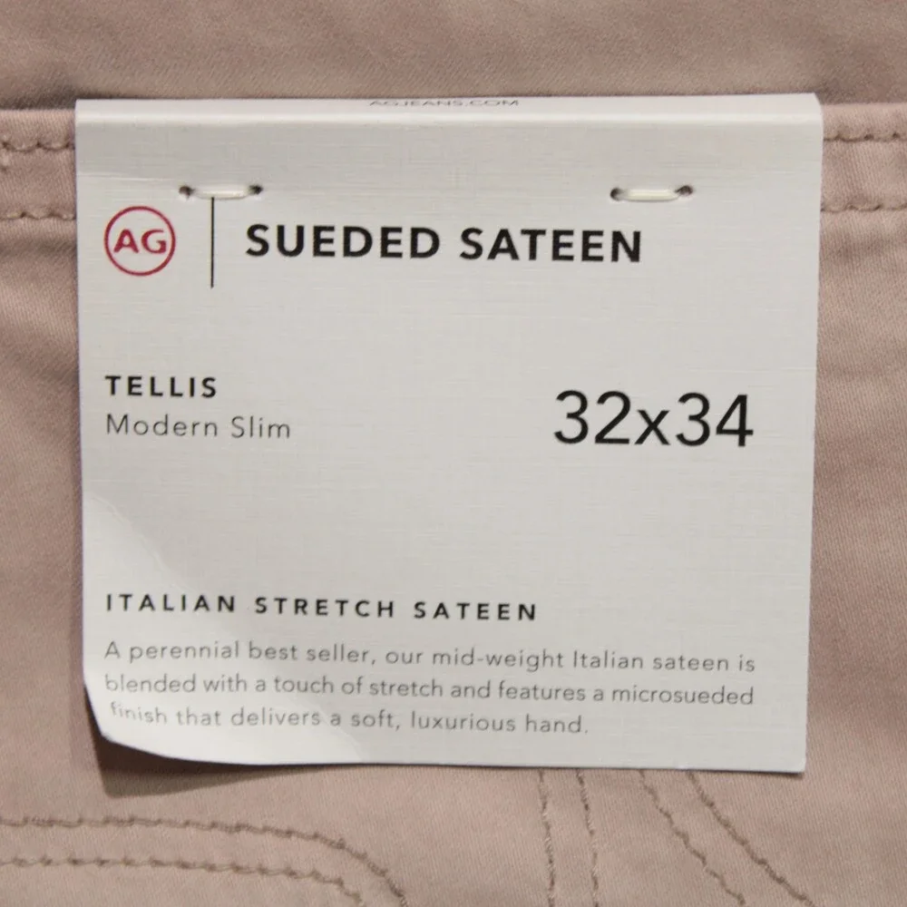 AG Adriano Goldschmied NWT Jeans Size 32 US Tellis Modern Slim in Beige